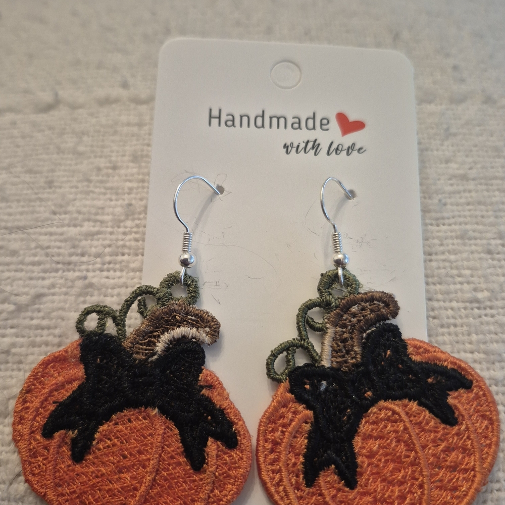 Handmade Pumpkin Earrings